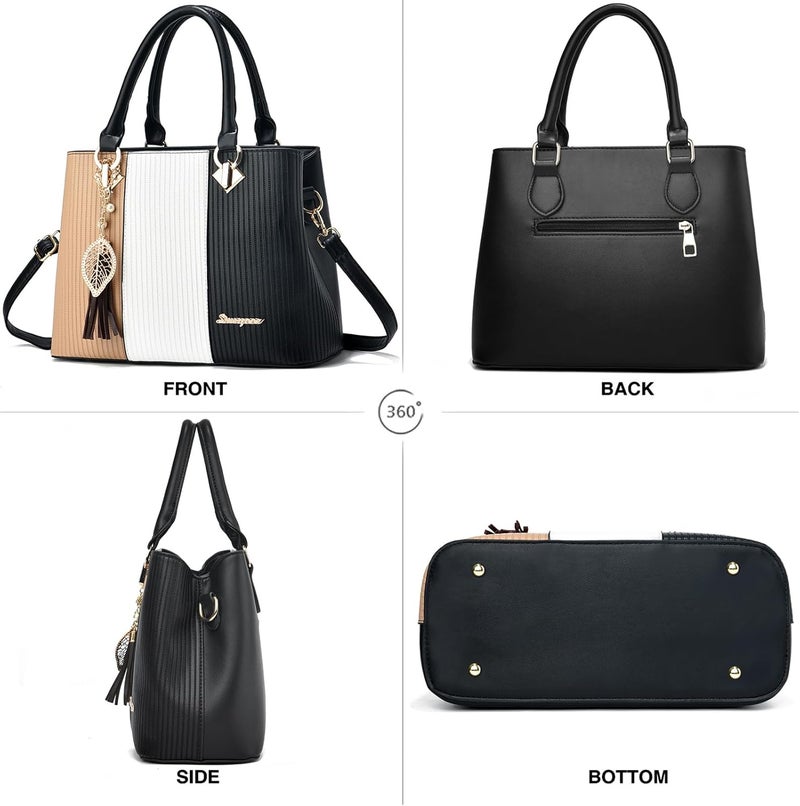 SiMYEER Purses and Handbags for Women Leather Tote Shoulder Bag Medium Satchel Purse Top Handle Bags for Ladies - Image 4